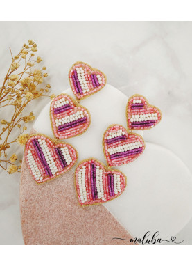 Ohrringe mit Herzen rosa Ohrringe mit Herzen rosa