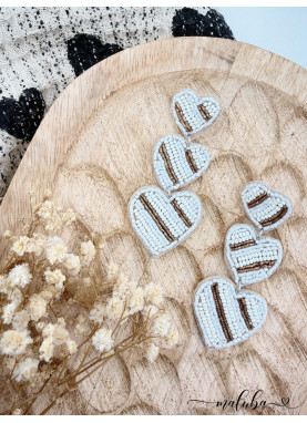 Ohrringe mit Herzen weiß Ohrringe mit Herzen weiß