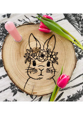 Dekobrettchen mit Hase